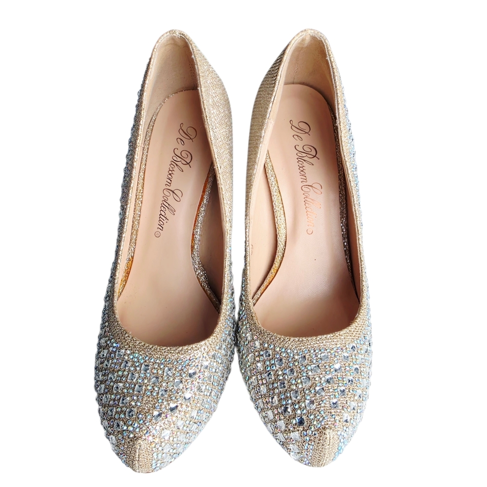 De Blossom Collection Gold and Silver Heels